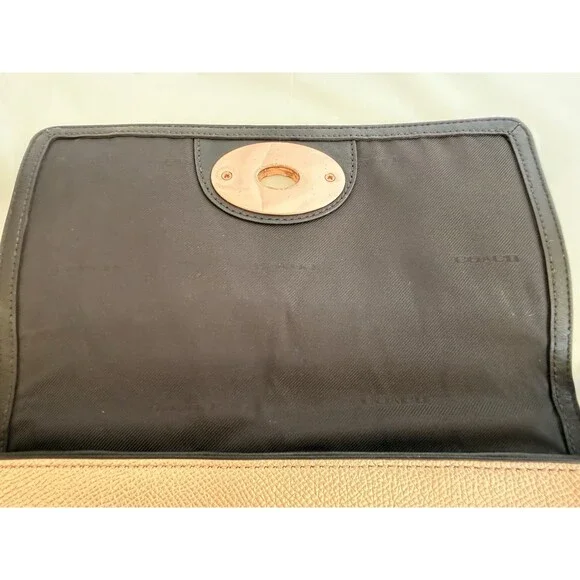 Leather Rose Gold COACH  Purse - 2014 Coach Bag - Authentic Coach Turn Lock Bag - Picture 10 of 16